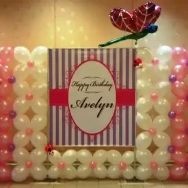 Balloon Wall with Banner