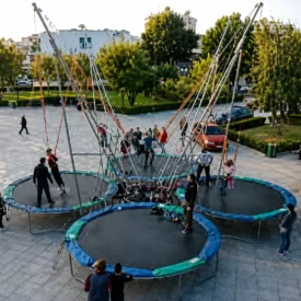 trampolino Μεγάλο Bungee Τραμπολίνο